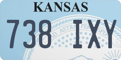 KS license plate 738IXY