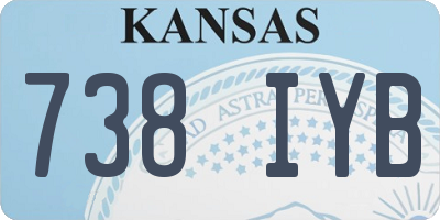 KS license plate 738IYB
