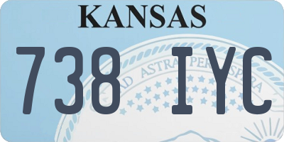 KS license plate 738IYC