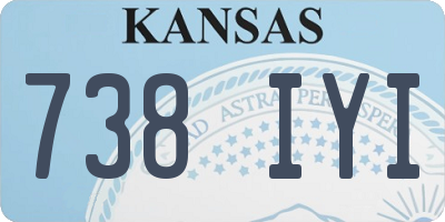 KS license plate 738IYI