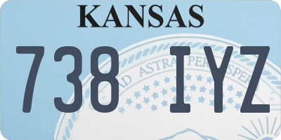 KS license plate 738IYZ
