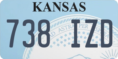 KS license plate 738IZD