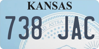KS license plate 738JAC