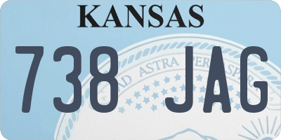 KS license plate 738JAG