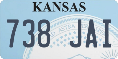 KS license plate 738JAI