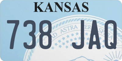 KS license plate 738JAQ