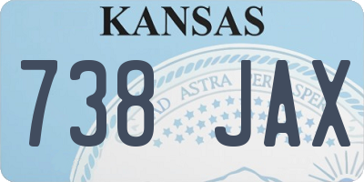 KS license plate 738JAX