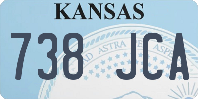 KS license plate 738JCA