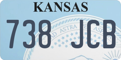 KS license plate 738JCB