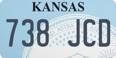 KS license plate 738JCD