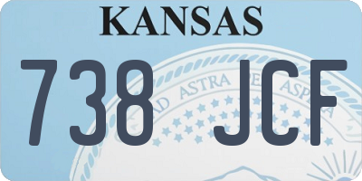 KS license plate 738JCF