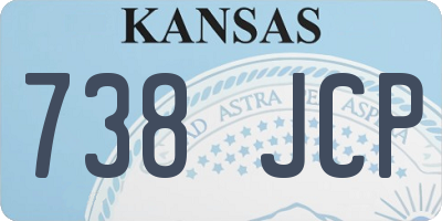 KS license plate 738JCP