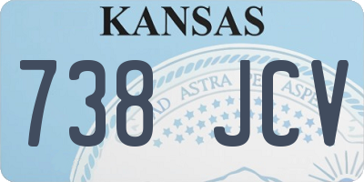 KS license plate 738JCV