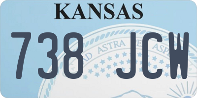 KS license plate 738JCW