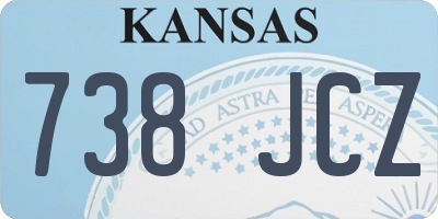KS license plate 738JCZ