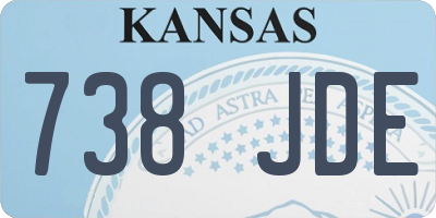 KS license plate 738JDE