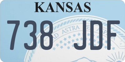 KS license plate 738JDF