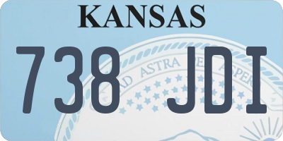 KS license plate 738JDI