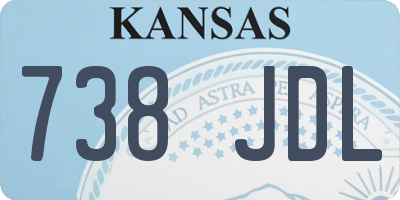 KS license plate 738JDL