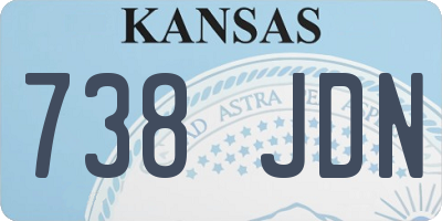 KS license plate 738JDN