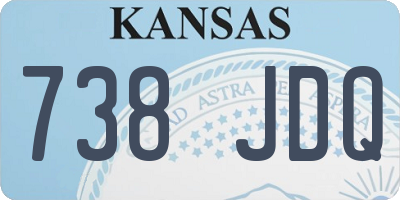 KS license plate 738JDQ