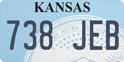 KS license plate 738JEB