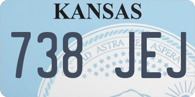 KS license plate 738JEJ