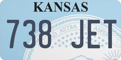 KS license plate 738JET