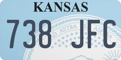 KS license plate 738JFC