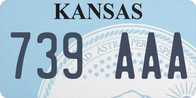 KS license plate 739AAA