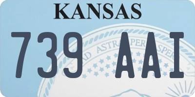 KS license plate 739AAI