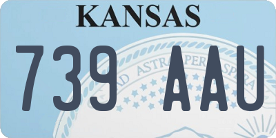 KS license plate 739AAU