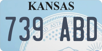 KS license plate 739ABD