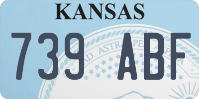 KS license plate 739ABF