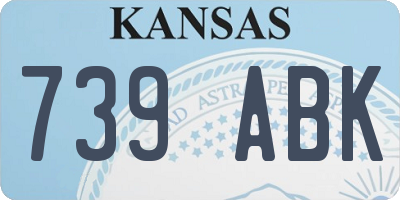 KS license plate 739ABK
