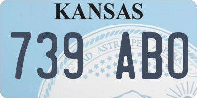 KS license plate 739ABO