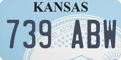 KS license plate 739ABW