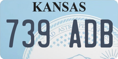 KS license plate 739ADB