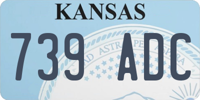 KS license plate 739ADC