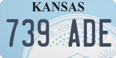 KS license plate 739ADE