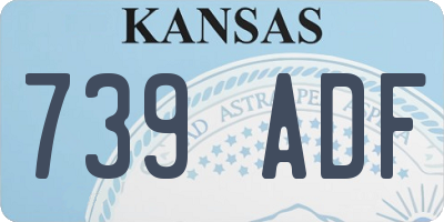 KS license plate 739ADF