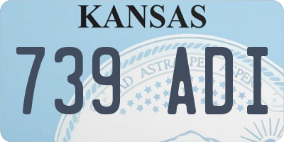 KS license plate 739ADI
