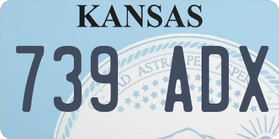 KS license plate 739ADX