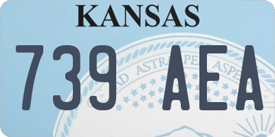 KS license plate 739AEA