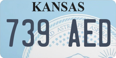 KS license plate 739AED