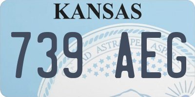 KS license plate 739AEG