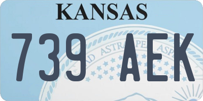 KS license plate 739AEK