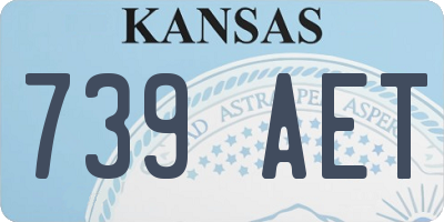 KS license plate 739AET