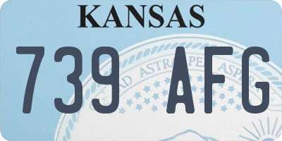 KS license plate 739AFG