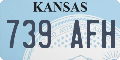 KS license plate 739AFH